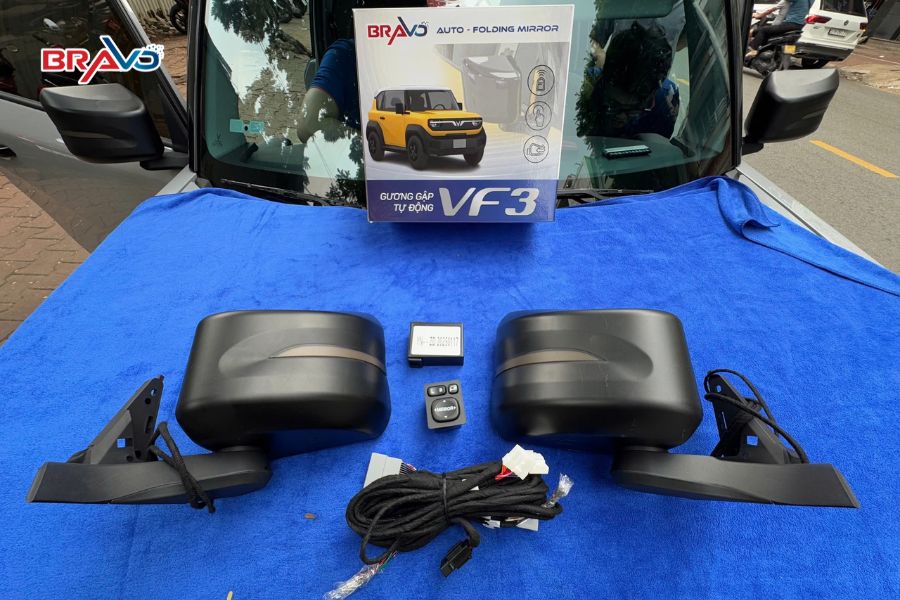 Gương điện VF3 Bravo được thiết kế đặc biệt phù hợp với cấu trúc của xe, đảm bảo tính thẩm mỹ và độ bền cao. 