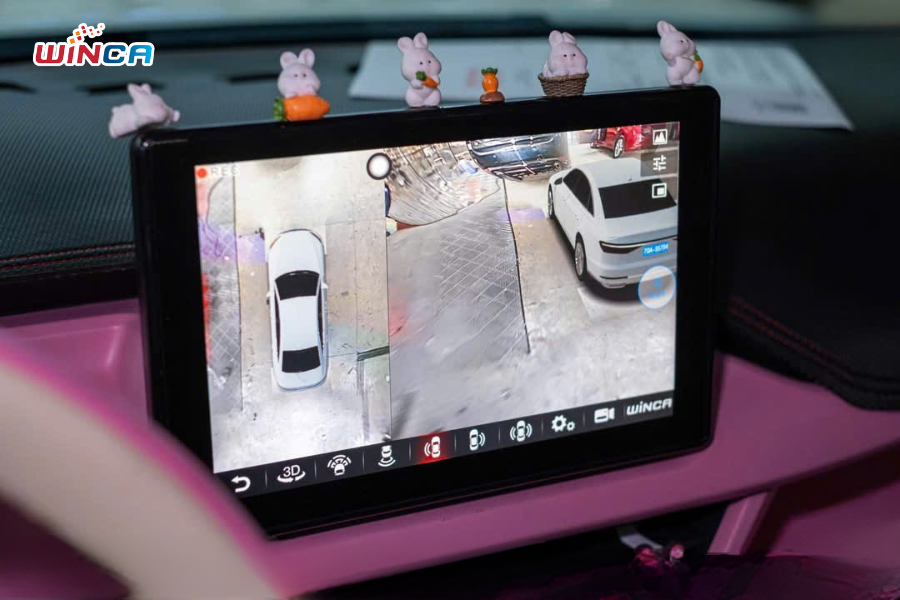 Màn hình Android VF3 - Camera lùi hiển thị hình ảnh sắc nét, an tâm khi đỗ và lùi xe