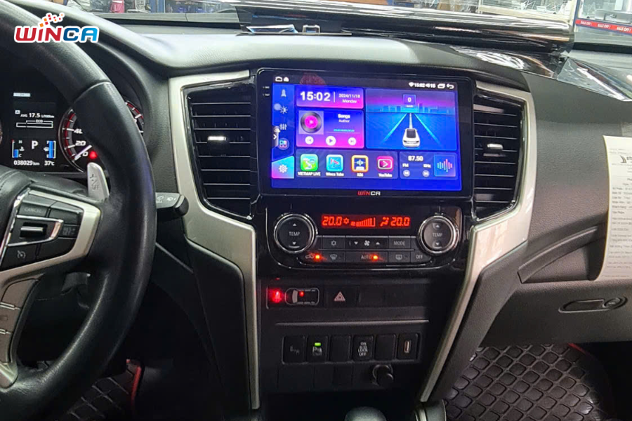 Màn hình android Winca trên xe Mitsubishi Triton