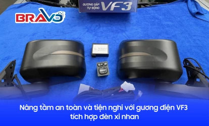 Nâng tầm an toàn và tiện nghi với gương điện VF3 tích hợp đèn xi nhan