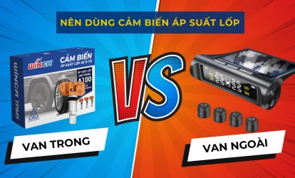 Nên dùng cảm biến áp suất lốp trong hay ngoài? So sánh & đánh giá chi tiết