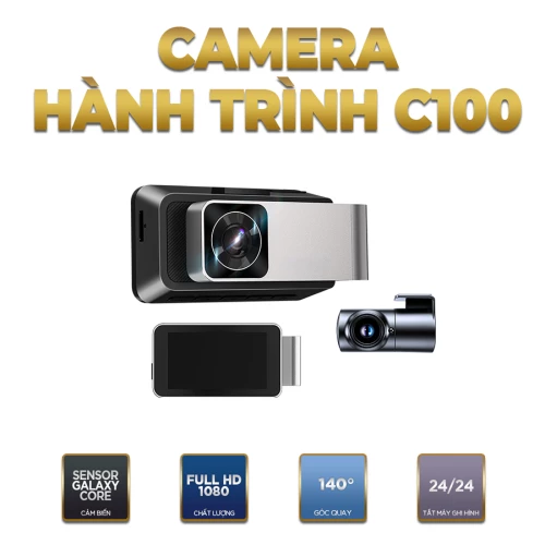 Winca C100 l&agrave; d&ograve;ng camera h&agrave;nh tr&igrave;nh c&oacute; thể t&iacute;ch hợp t&iacute;nh năng tắt m&aacute;y ghi h&igrave;nh 24/24, an to&agrave;n...
