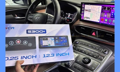 Hyundai Santafe 2024 lắp màn hình Winca 12.3Inch 2K