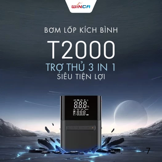 Máy bơm lốp kiêm kích bình Winca T2000