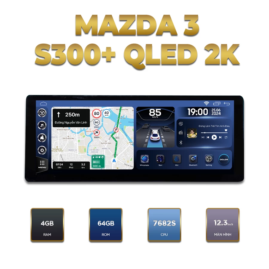 Màn Hình Android Mazda 3 2020-2022 S300+ QLED 2K