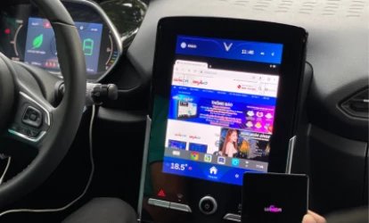 ANDROID BOX W200 NEW TRÊN XE VINFAST VFe34